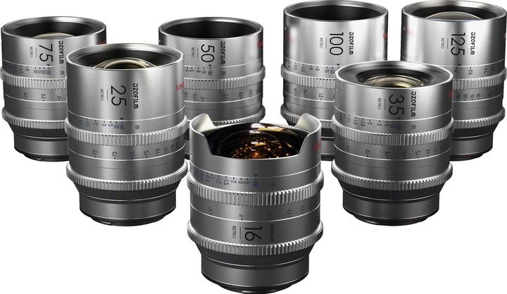 Actual product image Dzofilm Vespid Retro 7-Lens Kit (16/25/35/50/75/100/125) (L-Mount, full size)