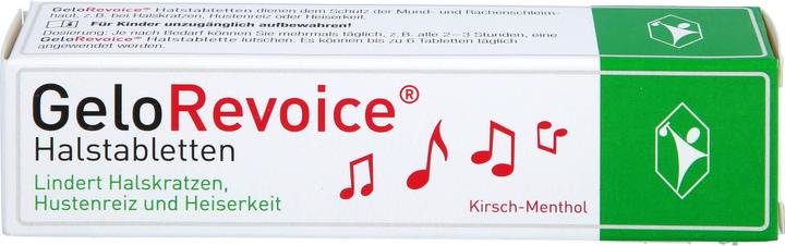 Nutritional values and ingredients GeloRevoice Throat Lozenges Cherry-Menthol, 20 tablets (20 Piece)
