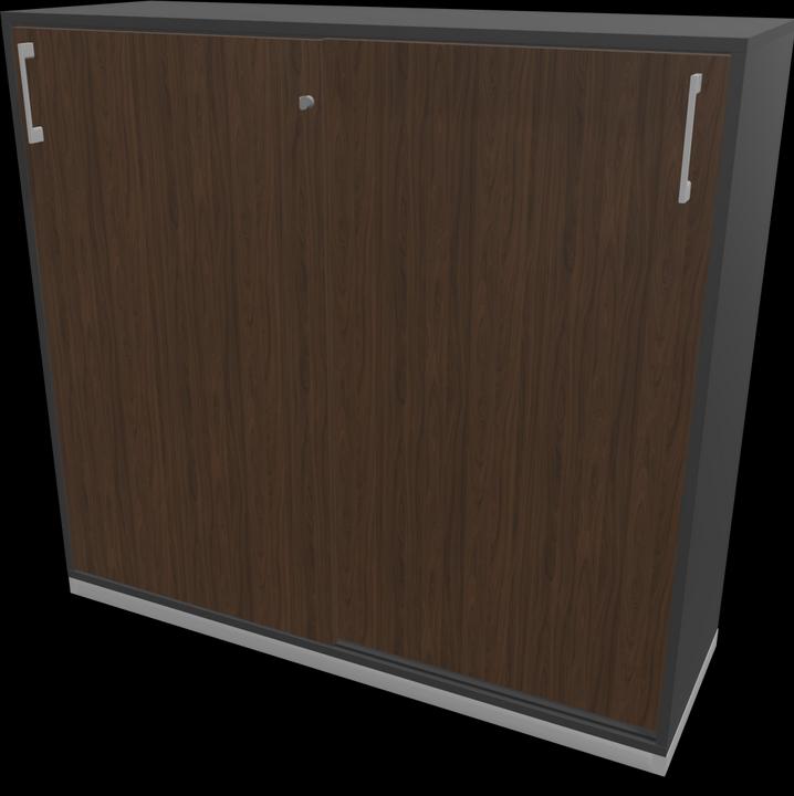 Walnut decor dark with structure, Silver grey, Dark grey
