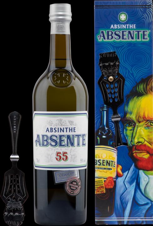 Produktbild Distilleries et Domaines de Provence Absente Liq. aux plantes d'Absinthe mit Löffel (18 Jahre, 50 %, Frankreich, 1 x 70 cl, Absinth)