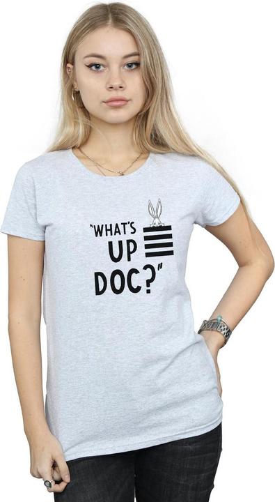 Actual product image Looney Tunes Womens/Ladies Bugs Bunny What's Up Doc Stripes Cotton T-Shirt (M)