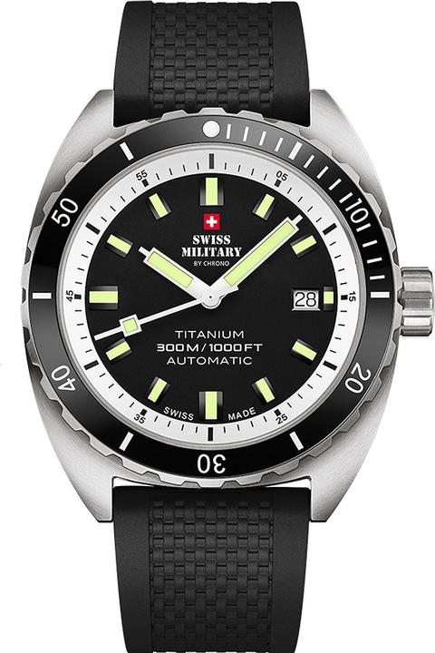 Produktbild Swiss Military SMA34100.07 Diver Titanium Automatik 42mm 30ATM (Taucheruhr, 42 mm)