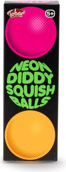 Actual product image Tobar TOB Neon Diddy Squish Ball, 3 pack, ast