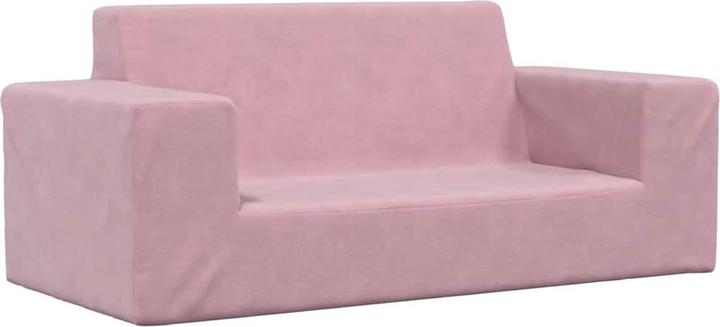 Actual product image VidaXL Children's sofa 2-seater pink soft plush (Children sofa)