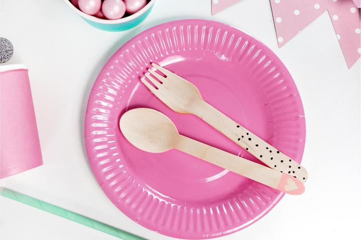 Immagine prodotto Partydeco Posate in legno con motivi neri (18 x)