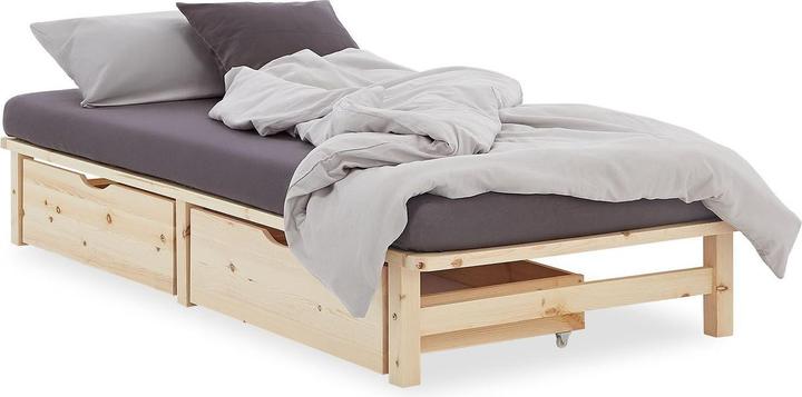 Actual product image Homestyle4u Palettenbett mit Lattenrost (100 x 200 cm)