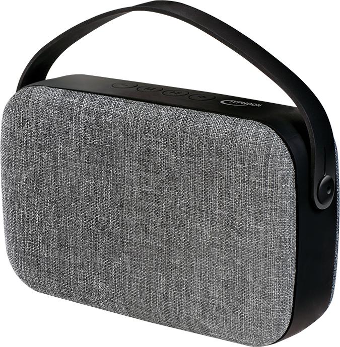 Actual product image LogiLink Typhoon Speaker, portable, Xlarge, BT 4.2, fabric covering, blacksilver (4 h, Battery operated)