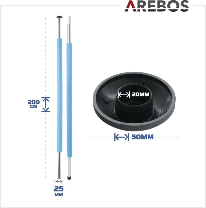 Image du produit Arebos Kit de barres pour trampoline