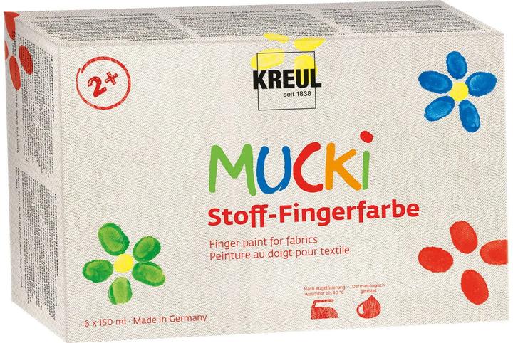 Produktbild Kreul Stoff-Fingerfarbe (Violett, Rot, Gelb, Grün, Weiss, Blau, 150 ml)