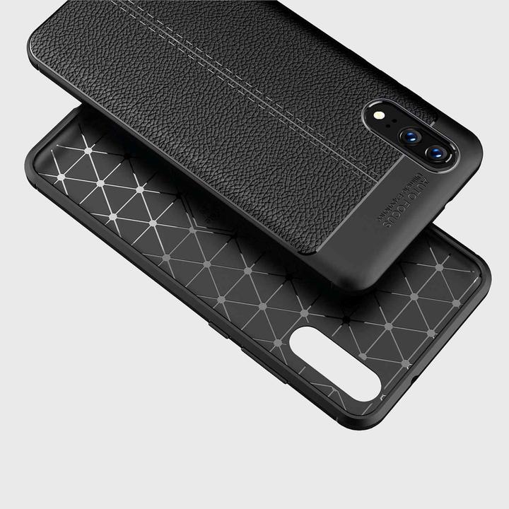 Actual product image Cadorabo TPU Cover Faux Leather Structure (Cubot P20)