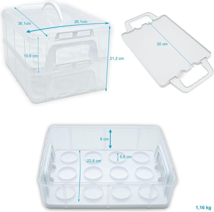 Produktbild Intirilife Kuchen Cupcake Transportbox