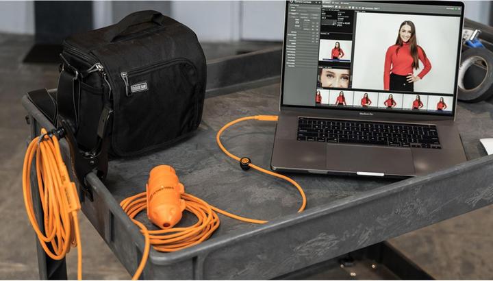 Image du produit Tether Tools USB-C 3.1 Kabel, USB-C / USB-C, 9.4m gerade zu gerade, 9.4 m, Orange (9.40 m, USB 3.1)