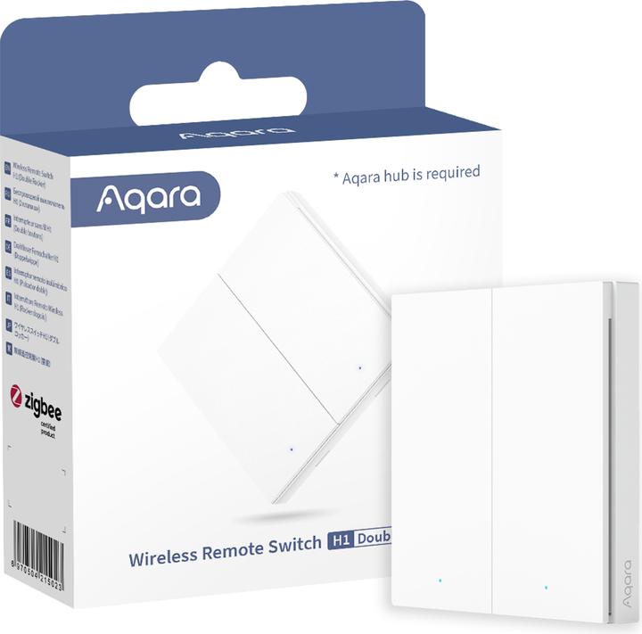 Productafbeelding Aqara Draadloze Afstandsschakelaar H1(Dubbele Tuimelschakelaar) (HomeKit)