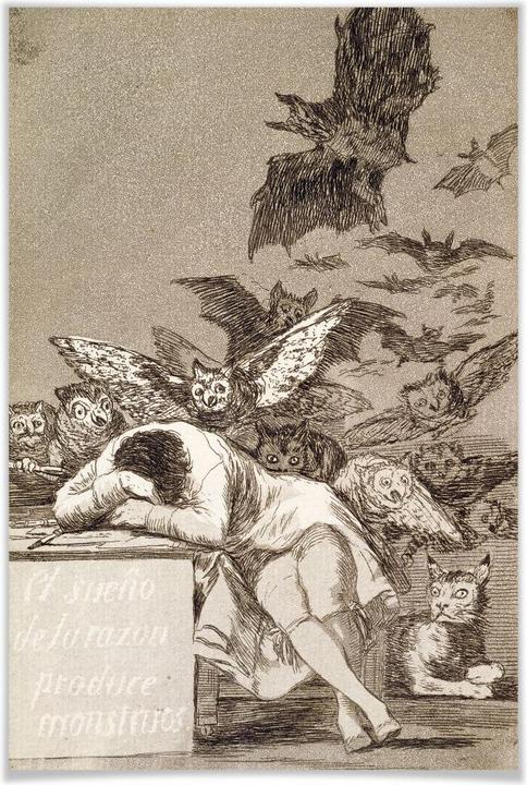 Produktbild Trenddeko de Goya - Der Schlaf der Vernunft gebiert Ungeheuer (50 x 75 cm)
