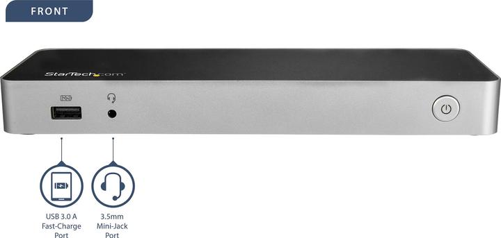 Produktbild StarTech Dual Monitor USB C Dock - Pd (USB-C, 1 Ports)