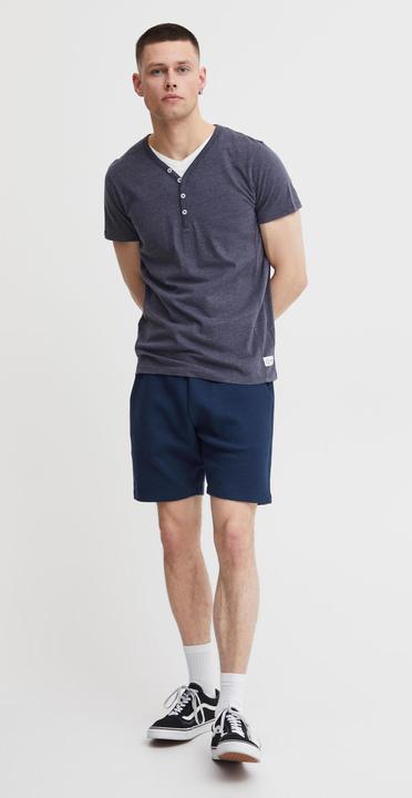 Actual product image Solid Dorian Men's T-Shirt Short Sleeve Shirt Tee With Grandad-Neck (M)