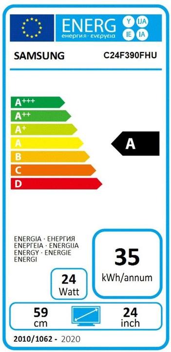 Energy Label Samsung Lc24f390fhuxen (1920 x 1080 pixels, 24")