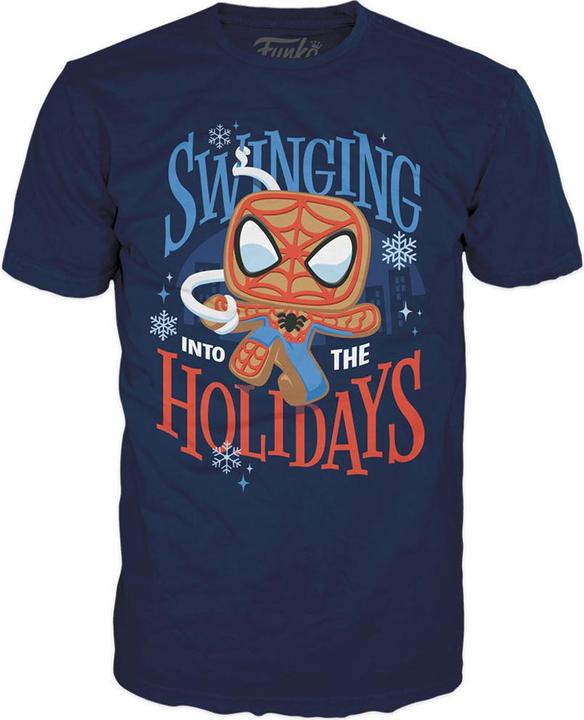 Actual product image Funko Pocket Pop! & Tee: Marvel - Spider-Man - Spidey - Gingerbread - for Children and Kids - Large