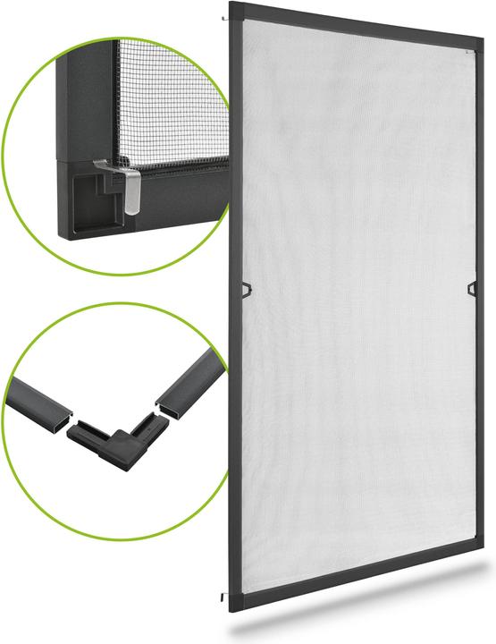 Actual product image Juskys Fliegengitter für Fenster (150 x 130 cm)