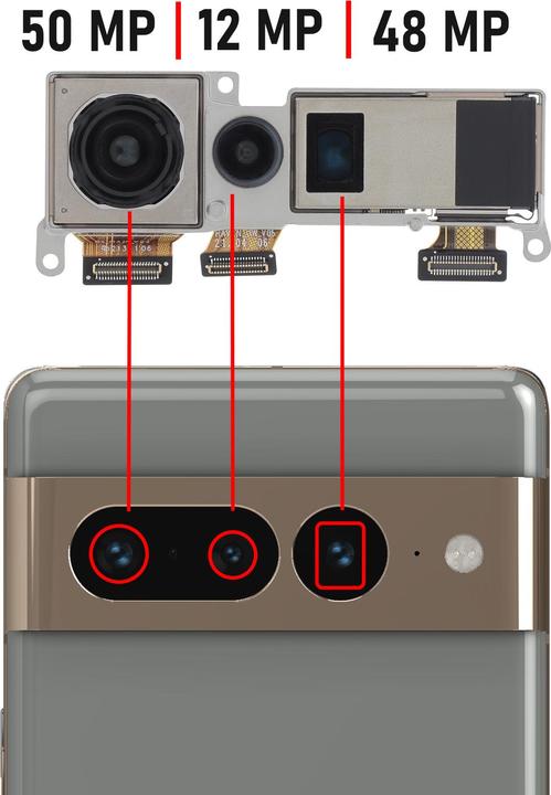 Actual product image Clappio Triple rear camera module (Google Pixel 7 Pro)