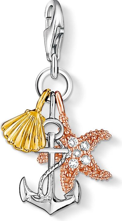 Actual product image Thomas Sabo Charm pendant summer/ beach (925 sterling silver, 750 yellow gold and rose gold plating)