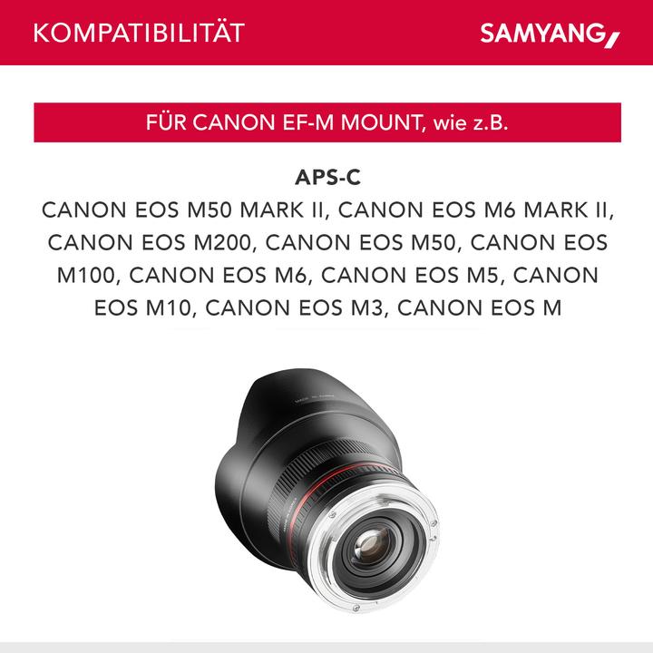 Produktbild Samyang 12mm f/2.0 NCS CS, Canon M (Canon EF-M, APS-C / DX)