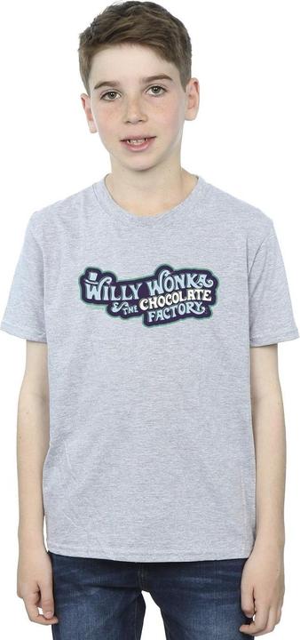 Immagine prodotto Willy Wonka & the Chocolate Factory Chocolate Factory Logo Maglietta Ragazzi (152, 158)