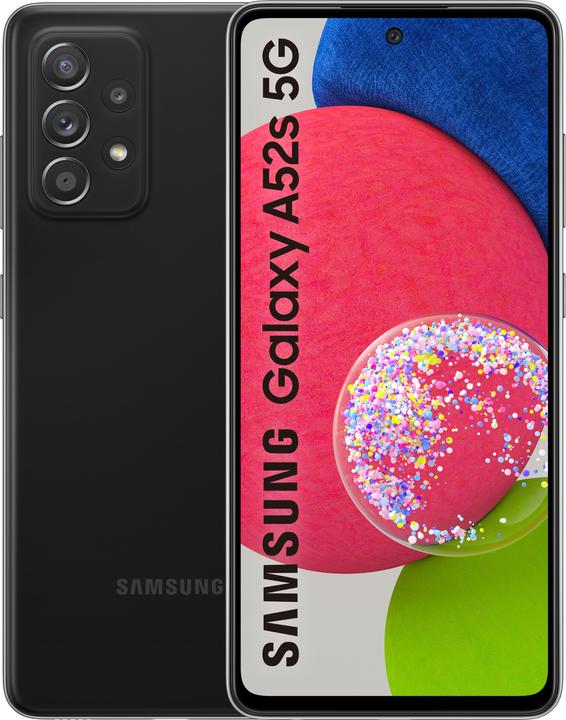 Actual product image Samsung Galaxy A52s EU (128 GB, Awesome Black, 6.50", Dual SIM, 64 Mpx, 5G)