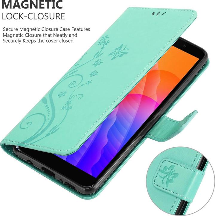 Productafbeelding Cadorabo Bloemen Boekomslag (Huawei Y5p)