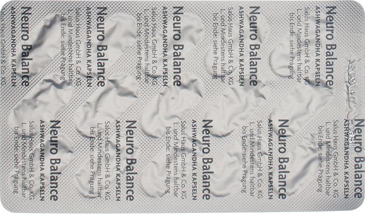Nutritional values and ingredients Salus Neuro Balance Ashwagandha (30 Piece, Capsules, 32 g)