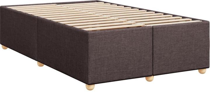 Produktbild VidaXL Boxspringbett Polsterbett Bett mit Matratze Dunkelbraun 120x190cm Stoff (120 x 190 cm)