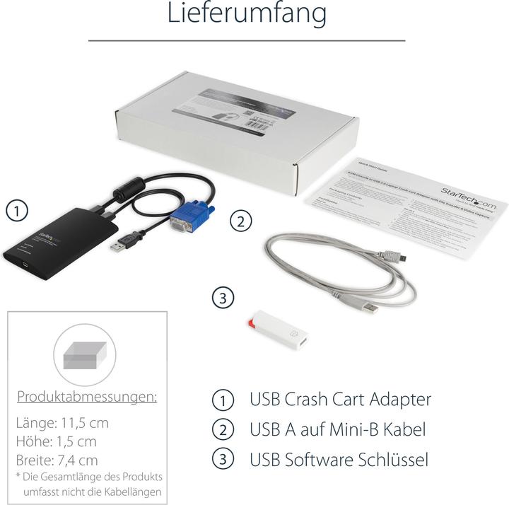 Actual product image StarTech Kvm USB Crash Cart W File Xfer