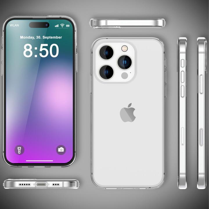 Image du produit Nalia Étui en silicone transparent clair (Apple iPhone 16 Pro)