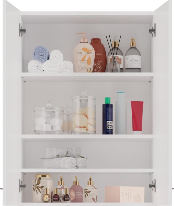 Produktbild Topeshop Schrank über der Waschmaschine POLA MINI DD 64x30xH90 weiss (64 x 30 x 90 cm)