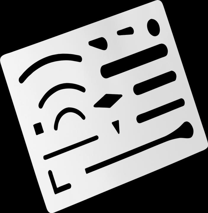 Actual product image Aristo Eraser stencil, 9x6 cm