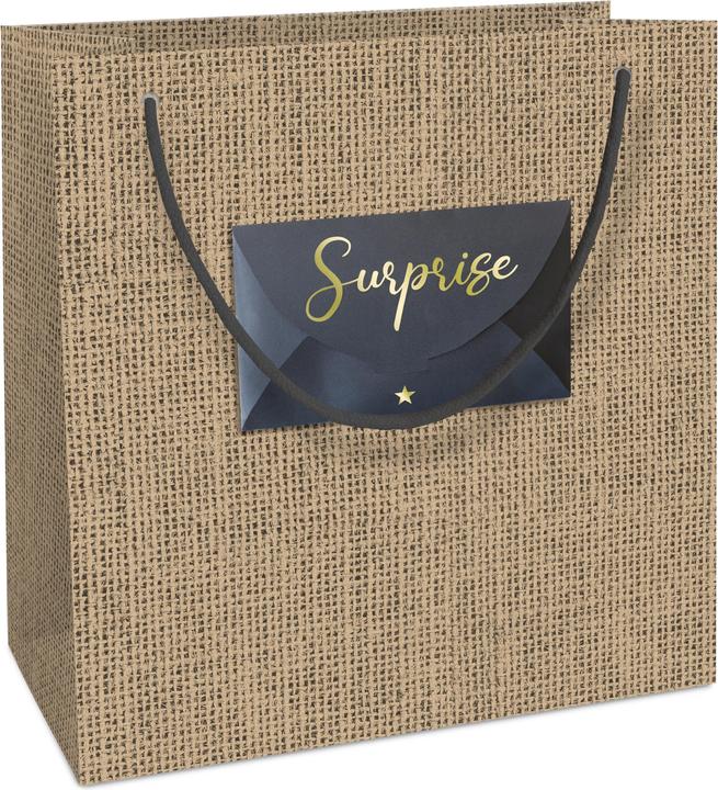 Immagine prodotto Zishka Borsa natalizia in iuta in carta kraft con lettera di denaro (Borsa da regalo)