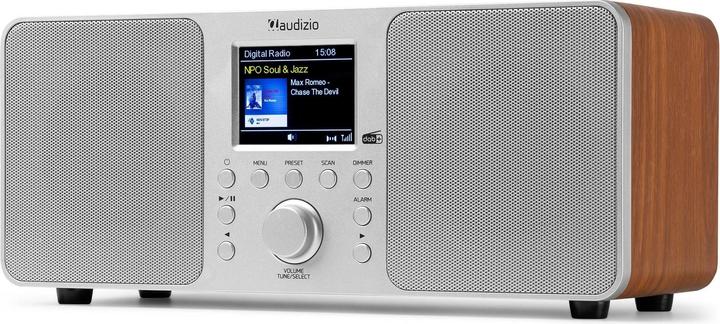 Immagine prodotto Audizio DAB+ Radio Genua Silber, Radio Tuner: FM, DAB+ (FM, DAB, Bluetooth)