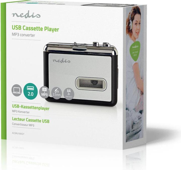 Image du produit Nedis Convertisseur USB portable de cassettes en MP3 - Convertissez des cassettes au format MP3 - Avec