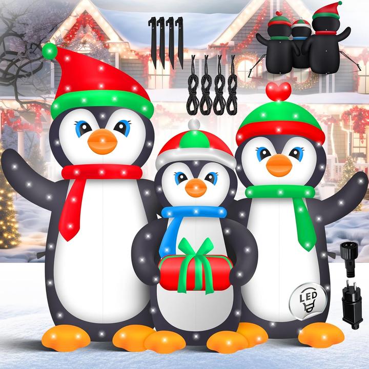 Actual product image Kesser Inflatable penguin family XXL