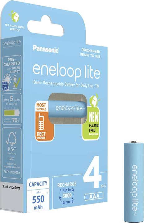 Actual product image Panasonic eneloop lite (4 pcs., AAA, 550 mAh)