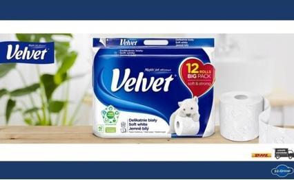 Produktbild Velvet Samt weiches weisses Toilettenpapier, 12 Brötchen (12 x)