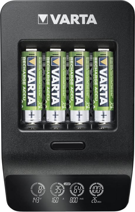 Varta LCD Smart Charger+ (1 pz., AA, 2100 mAh, Batteria + Caricabatterie)
