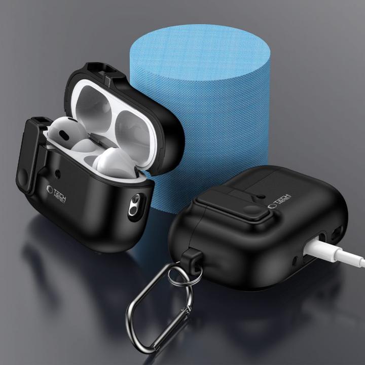 Produktbild Tech-Protect SLIM HOOK Apple AIRPODS PRO 1 / 2 BLACK (Kopfhörer Tasche)
