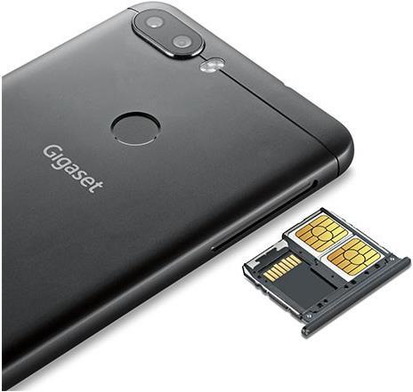 Actual product image Gigaset GS370 Plus (64 GB, Jet Black, 5.70", Dual SIM + SD, 13 Mpx, 4G)