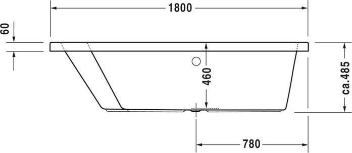 Actual product image Duravit PAIOVA 315 l whirlpool bath 1800x1400mm we 1 RS li Air-System (315 l, 180 cm, 140 cm)