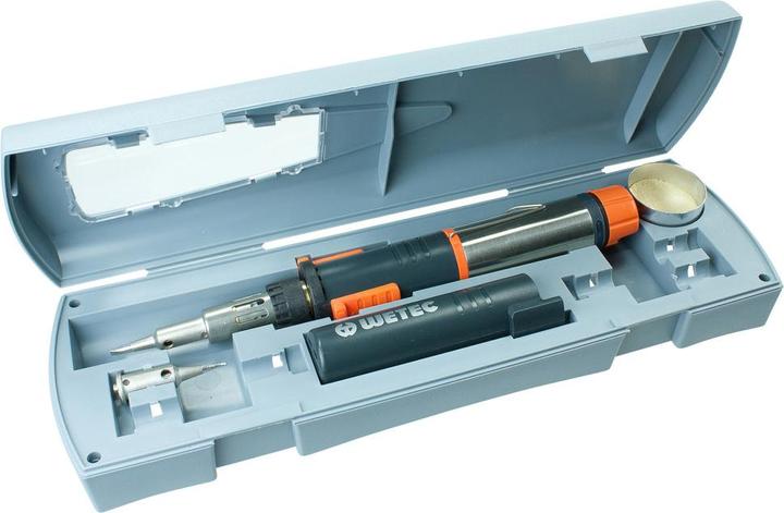 Actual product image Portasol Gas soldering iron SuperPro, with two soldering tips in box