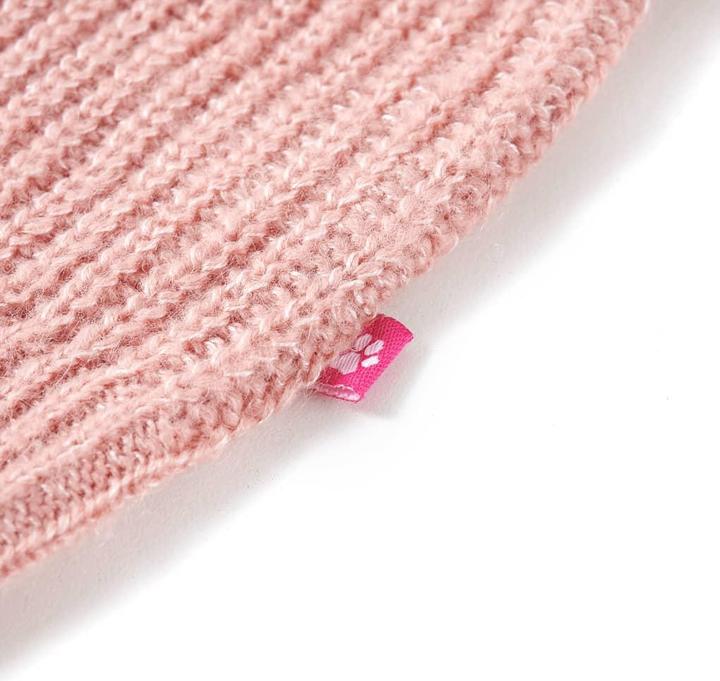 Actual product image VidaXL Children's jumper waistcoat knitted light pink 128,Material: 67 (128)