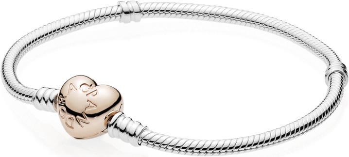 Produktbild Pandora Armband mit Herz-Verschluss (17 cm, Silber)
