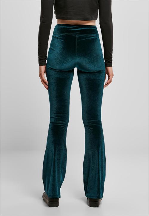 Actual product image Urban Classics Ladies High Waist Velvet Boot Cut Leggings (4XL)