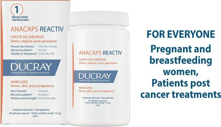 Produktbild Ducray Anacaps Reactiv Nahrungsergänzungsmittel (1 Stück, Kapseln, 40 g)